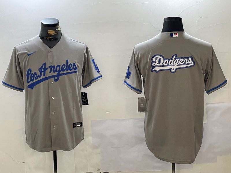 Men Los Angeles Dodgers Blank Grey Game 2024 Nike MLB Jersey style 10164->los angeles dodgers->MLB Jersey